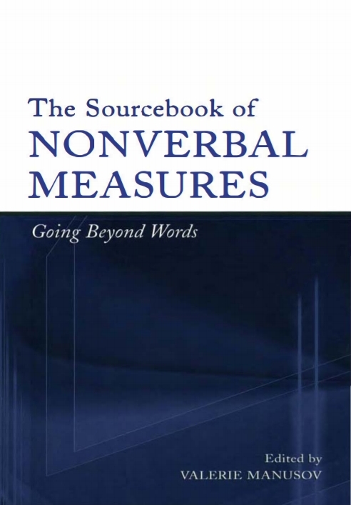 The Sourcebook of Nonverbal Measures: Going Beyond Words